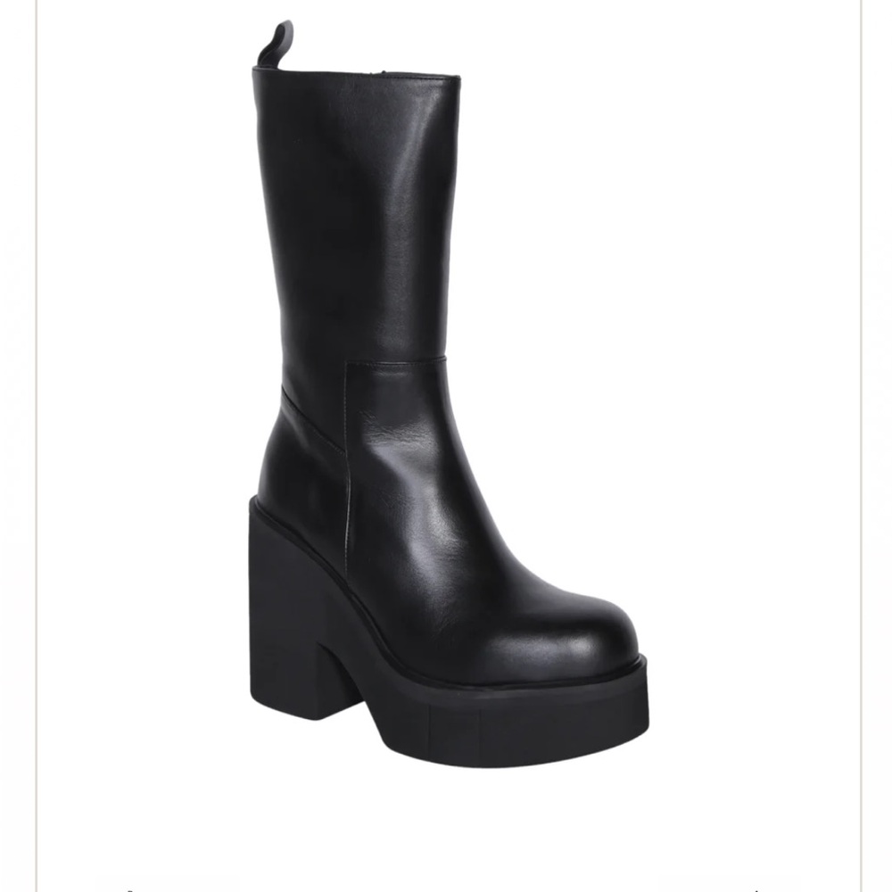 Paloma Barcelo Black Platform boots so cute new super cute 6.5 sold out online